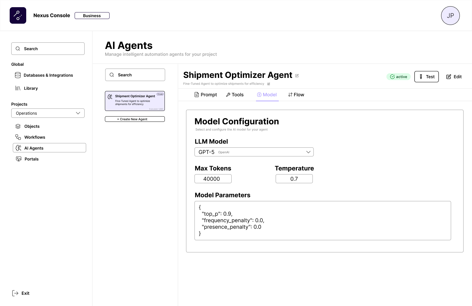 Nexus AI Agents - Model